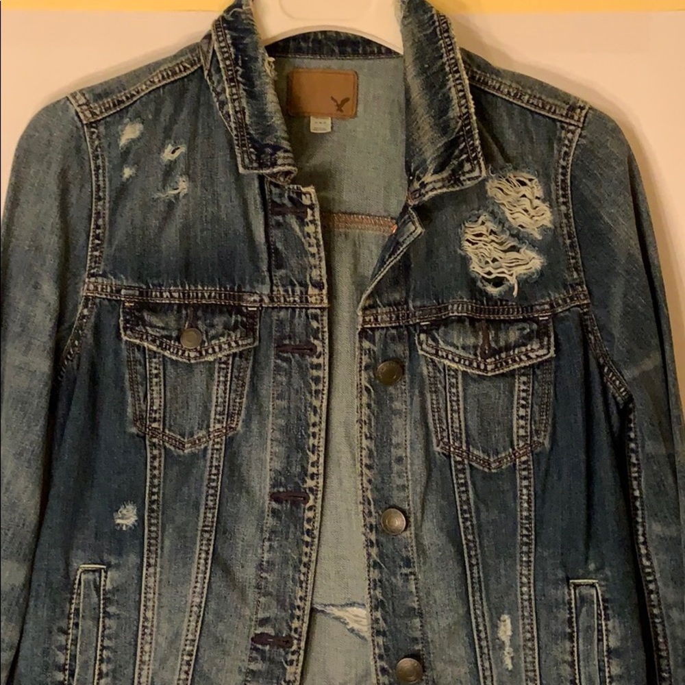 DISTRESSED AMERICAN EAGLE Outfitters Jacket! - Picture 3 of 8